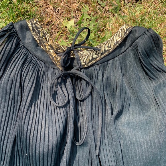 Vintage 60s/70s black/gold nighty M - Picture 3 of 6